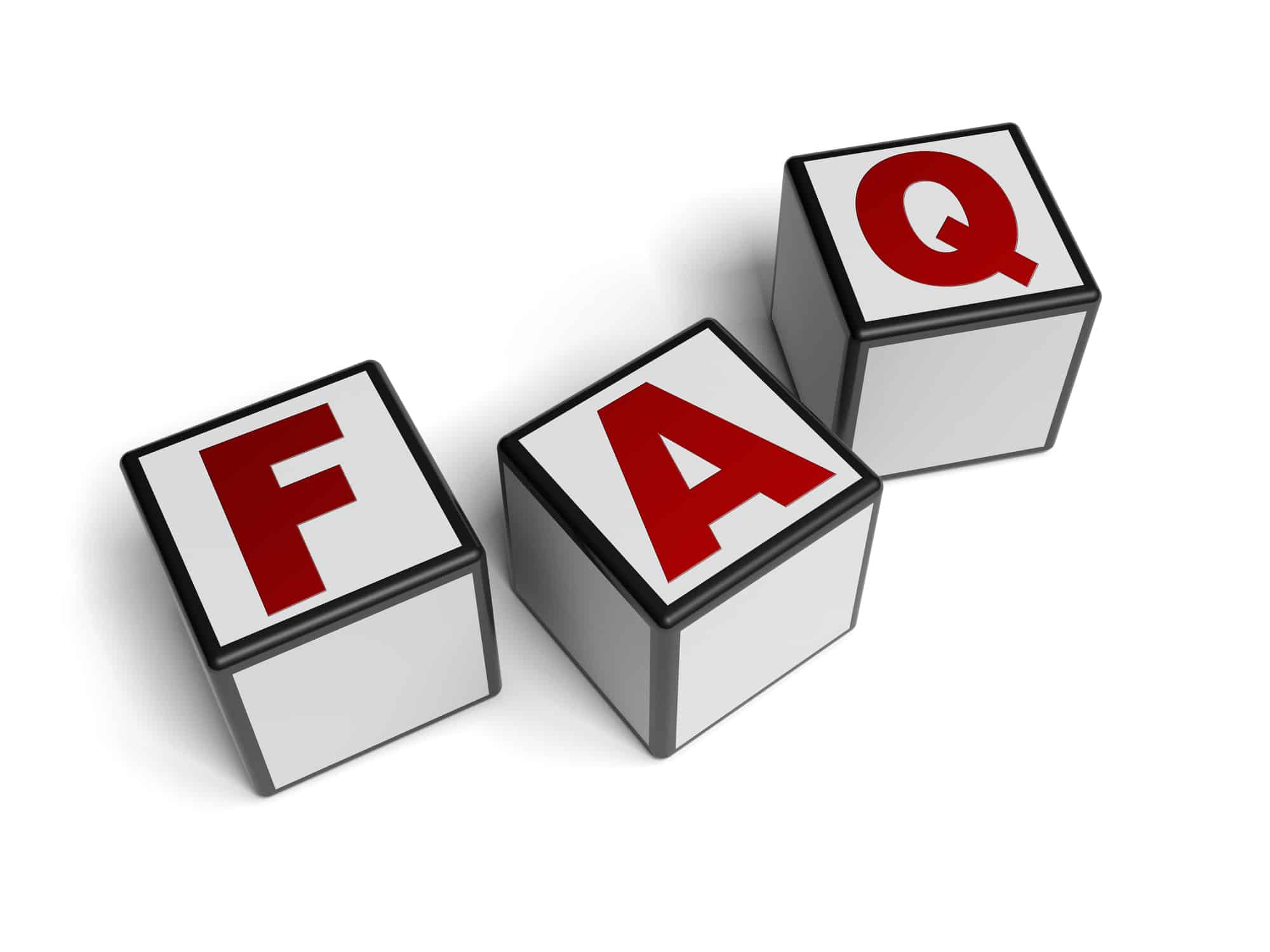FAQs Cubes on white background, Whole House Surge Protection.