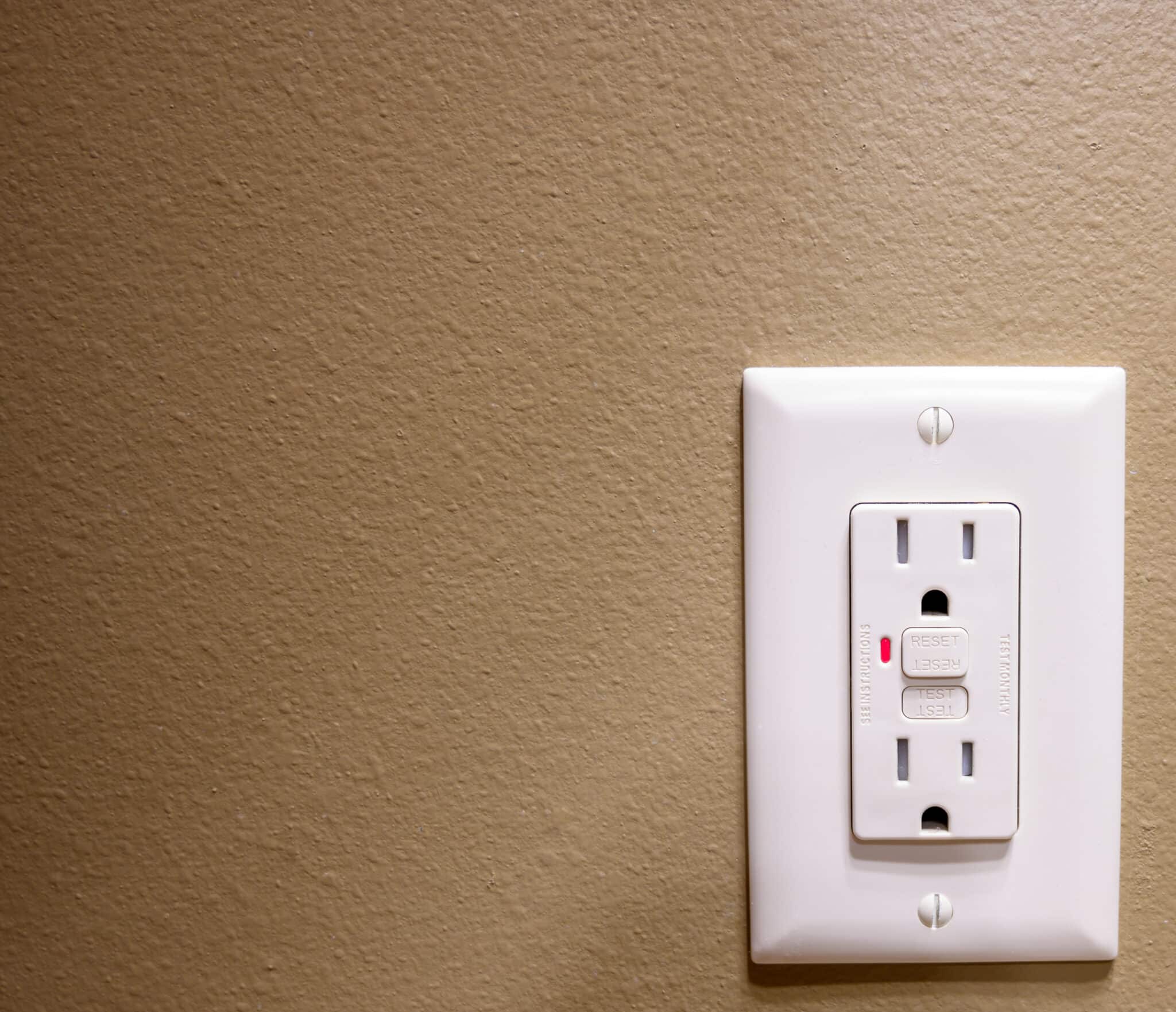 Tripped Ground Fault Interrupter Outlet, Residential Electrical Codes.