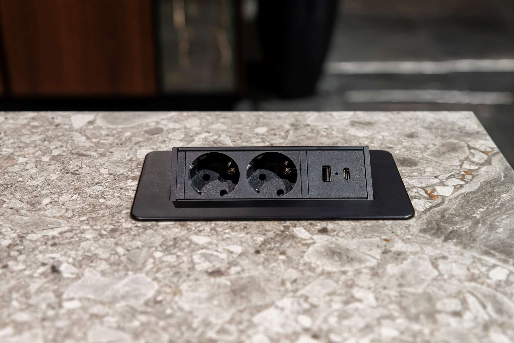 Modern power outlet with USB port, Electrical Outlet Testing.